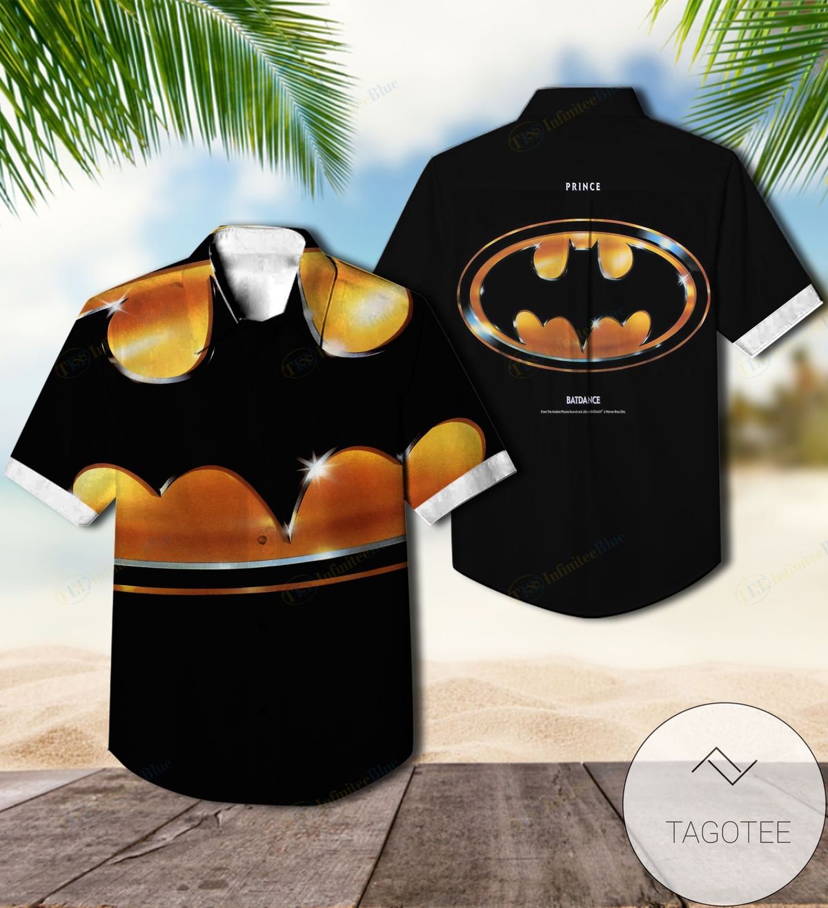 Batman and Joker Print Short Sleeve Hawaiian Casual Shirt