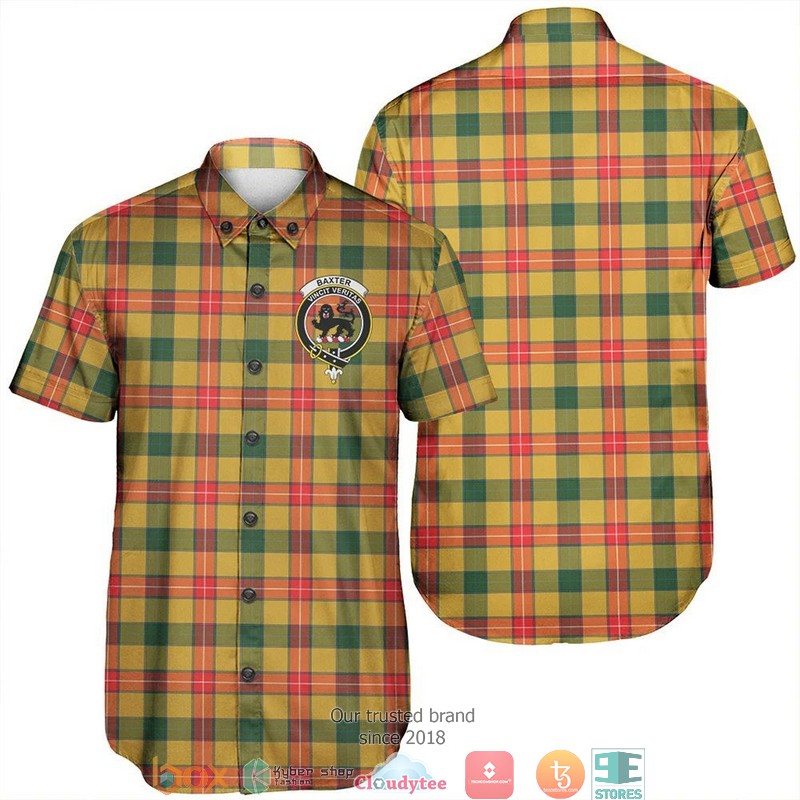 Baxter Tartan Crest Short Sleeve Hawaiian Shirt