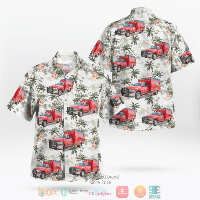 Bay Shore New York Bay Shore Brightwaters Rescue Ambulance Hawaiian Shirt