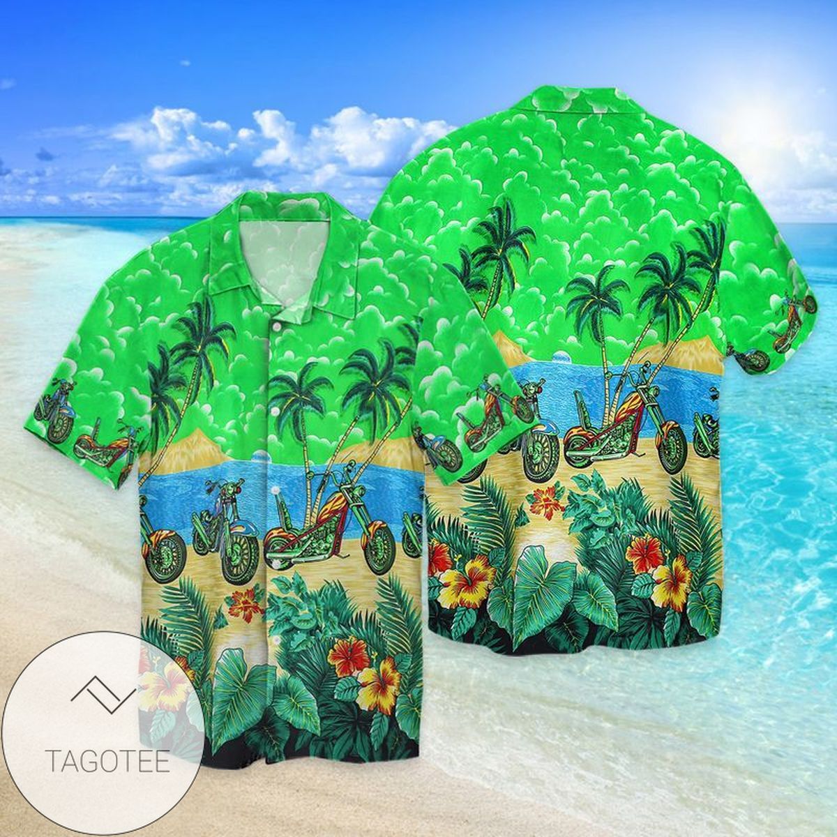 Beach Aloha Tropical Beach Short Sleeve Hawaiian Shirt