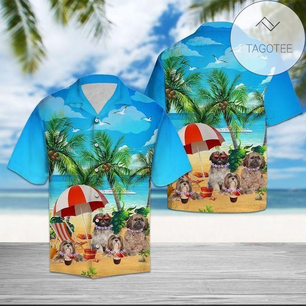 Beach hawaii Colorful Parrot and Coconut Trees Hawaiian Shirt