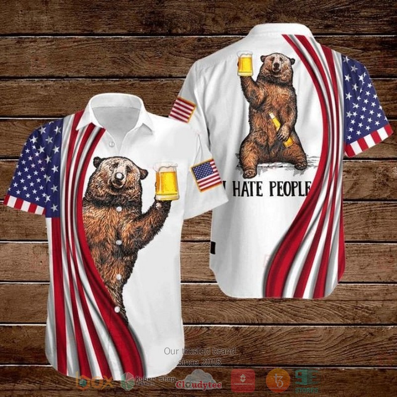 Bear Let’s camping Hawaiian Shirt