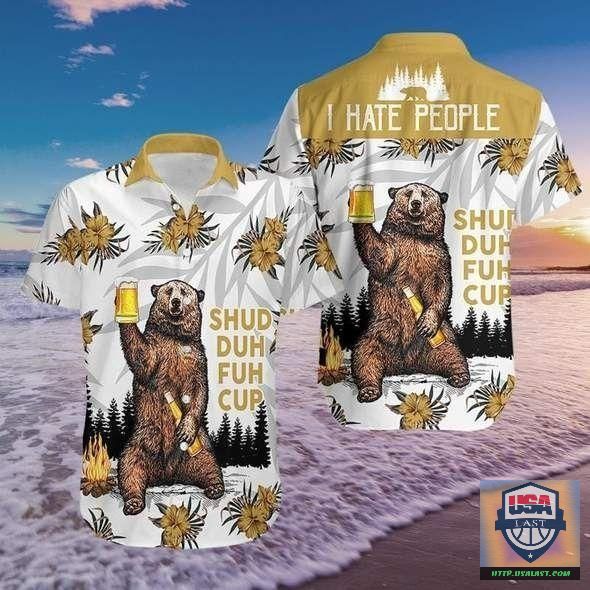 Bear Drink Crown Royal Hawaiian Shirt