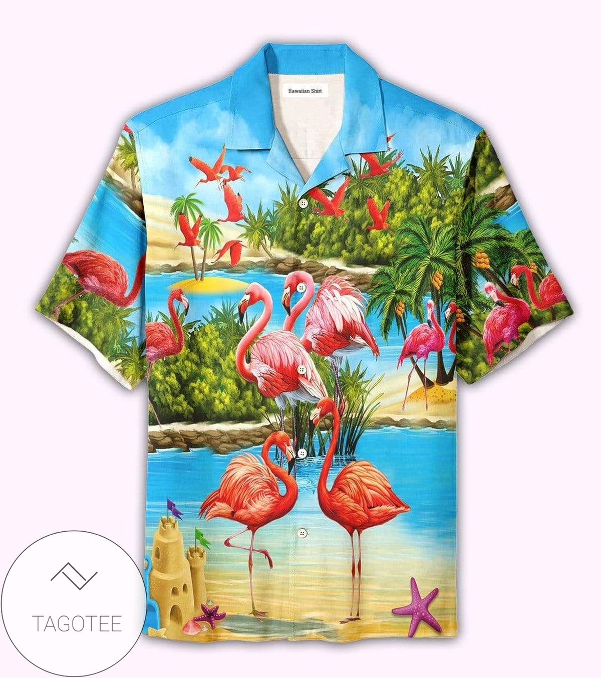 Beautiful Flamingo Tropical Unisex Hawaiian Aloha Shirts