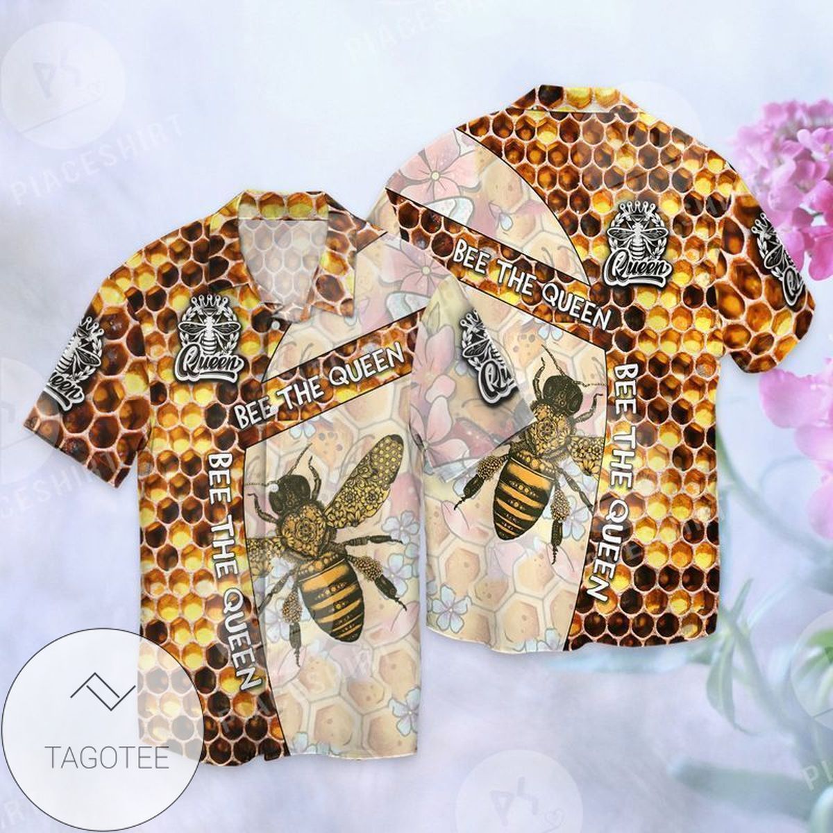 Bee Tropical 3d Hawaiian Shirt For Men With Vibrant Colors And Textures