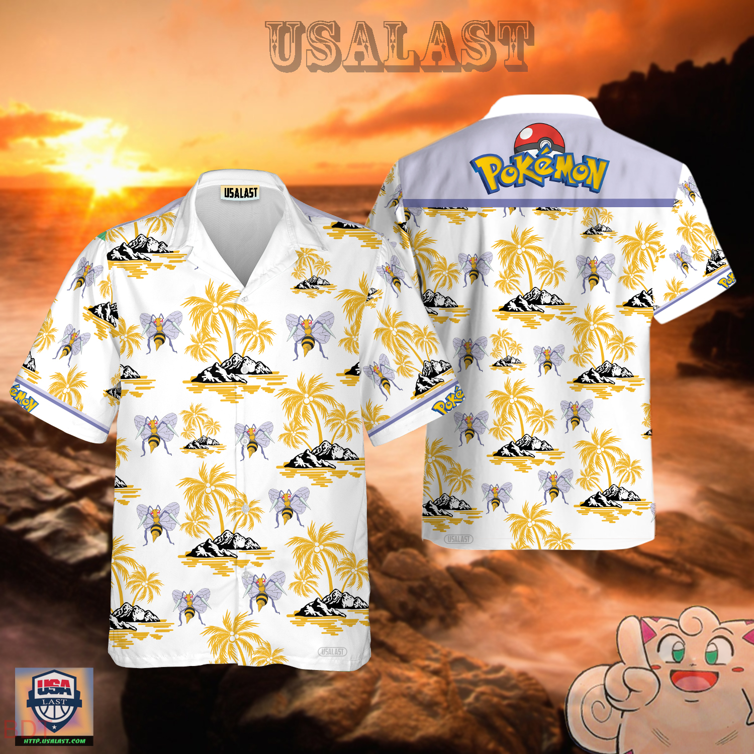 Beedrill Pokemon Hawaiian Shirt