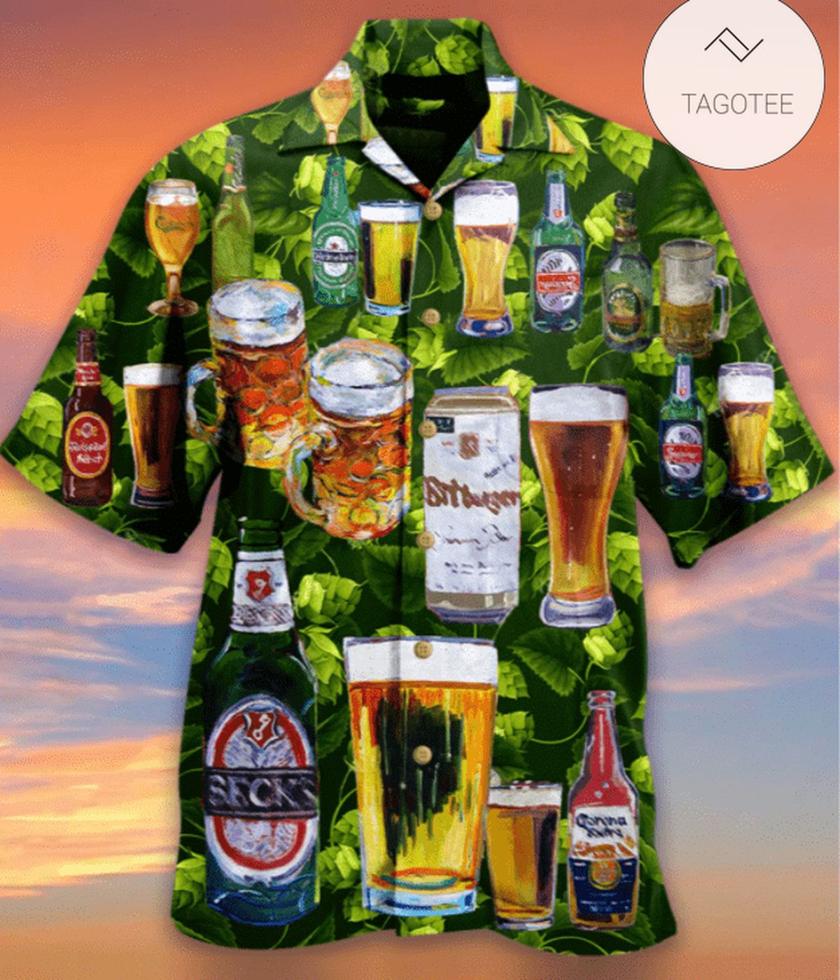 Beer Hawaii Shirt Beer Skull Cup Black White Hawaiian Aloha Shirt