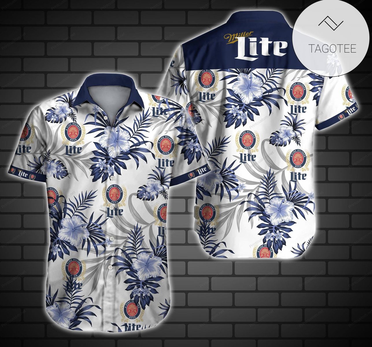 Beer Hawaii Shirt Tropical Sunset Beer Cups Pattern Yellow Red Hawaiian Aloha Shirt