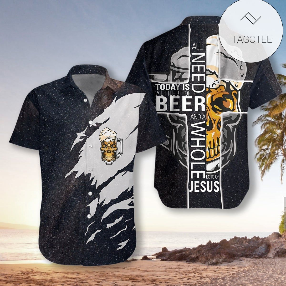 Beer Hawaiian Shirt Beer Bottles With Lobster Pattern Hawaii Aloha Shirt