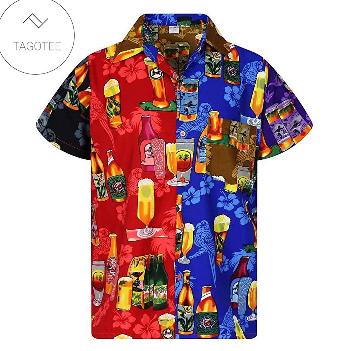 Beer Hawaiian Shirt Beer Pub And Food Yellow Aloha Shirt