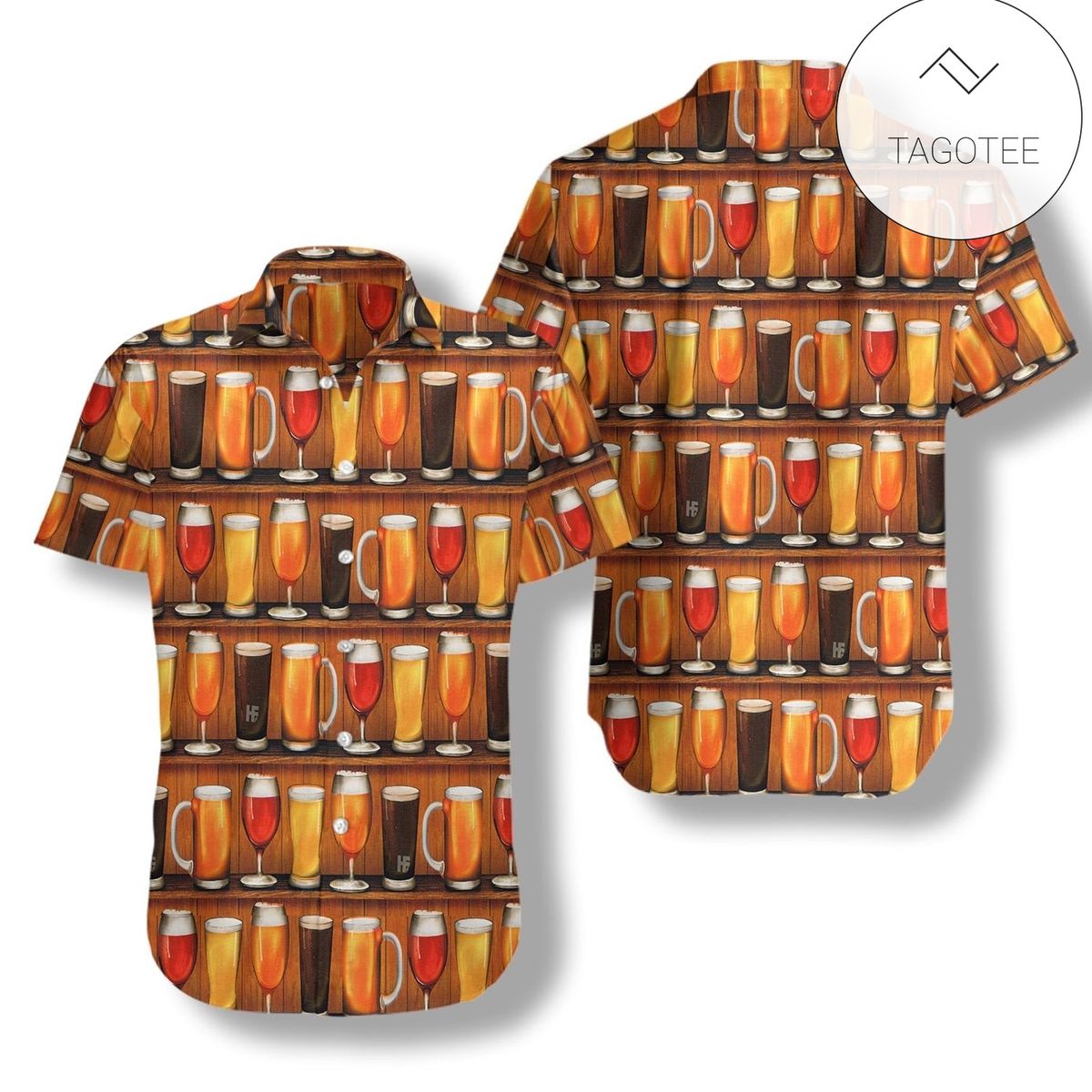 Beer Japanese Illustration Hawaiian Shirt