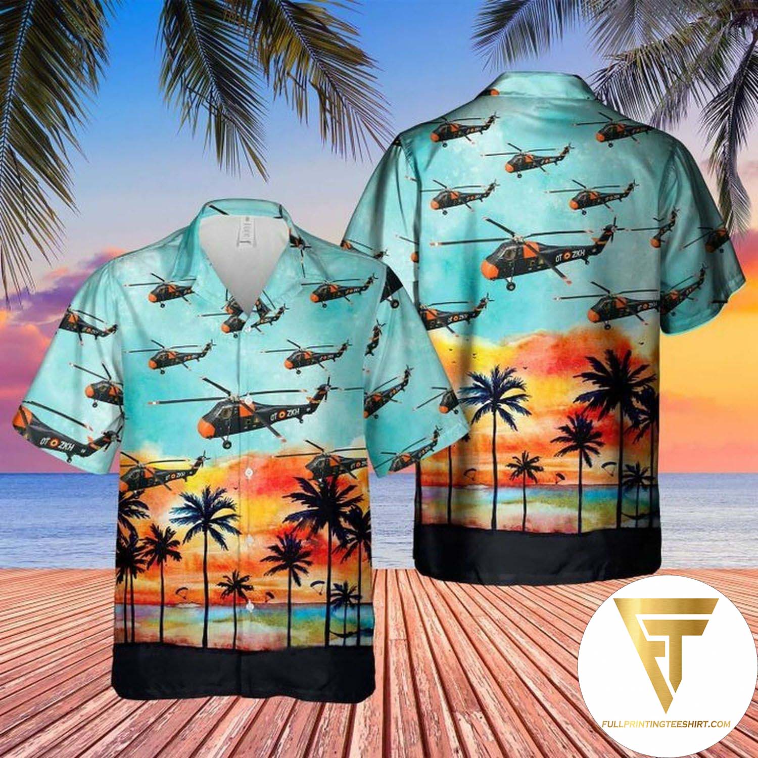 Belgian Air Force Badge Hawaiian Shirt And Beach Shorts