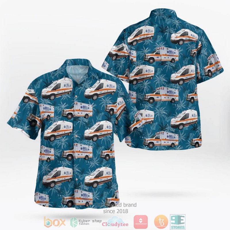 Bell Ambulance Milwaukee Wisconsin Fleet Hawaiian Shirt