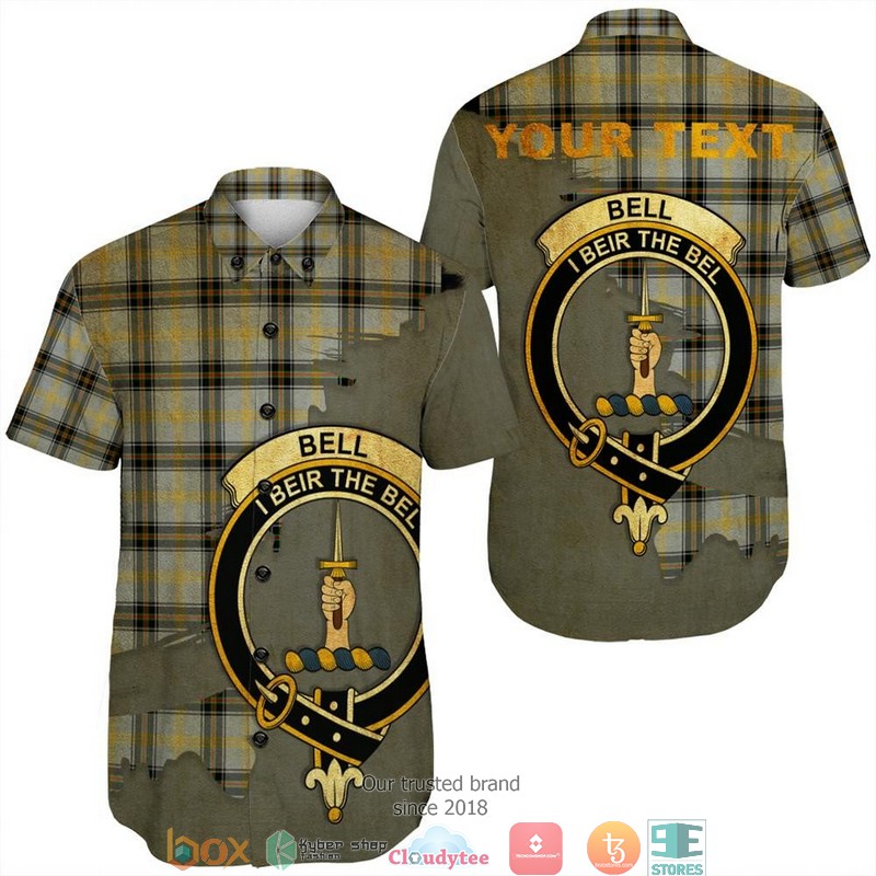 Bell of the Borders Tartan Crest Short Sleeve Hawaiian Shirt