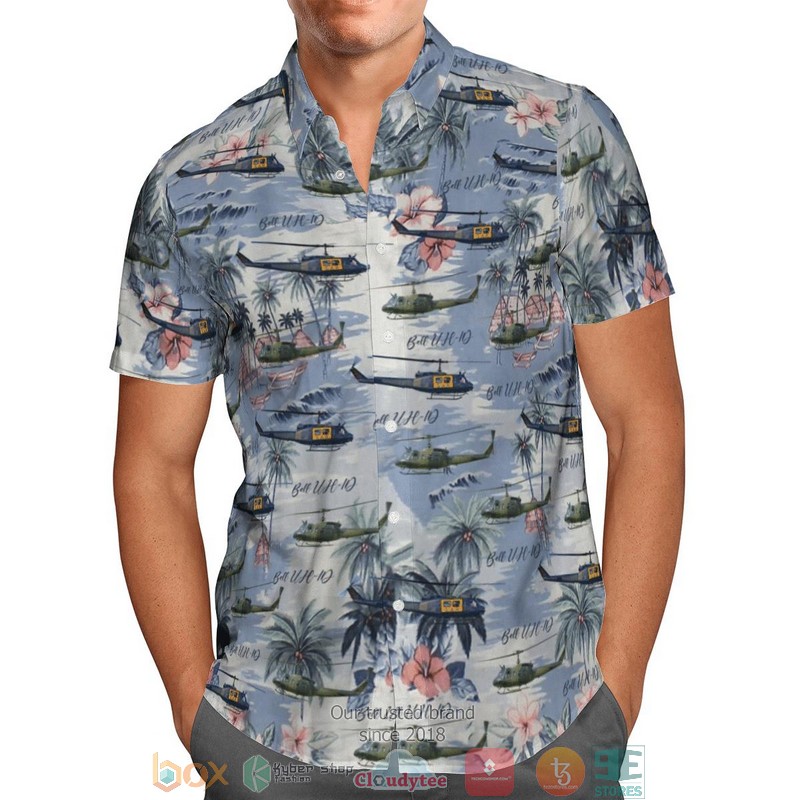 Bell UH-1 Huey Iroquois Short Sleeve Hawaiian Shirt