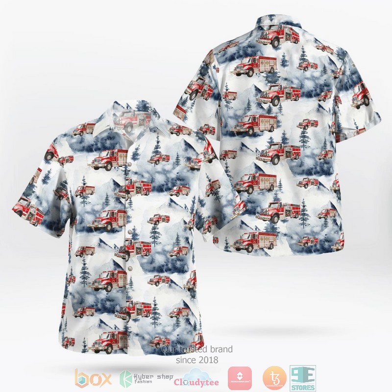 Benton California White Mountain Fire Department Hawaiian Shirt