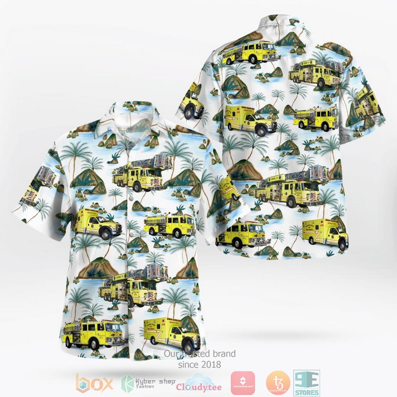 Bethesda Fire Department Maryland Hawaiian Shirt