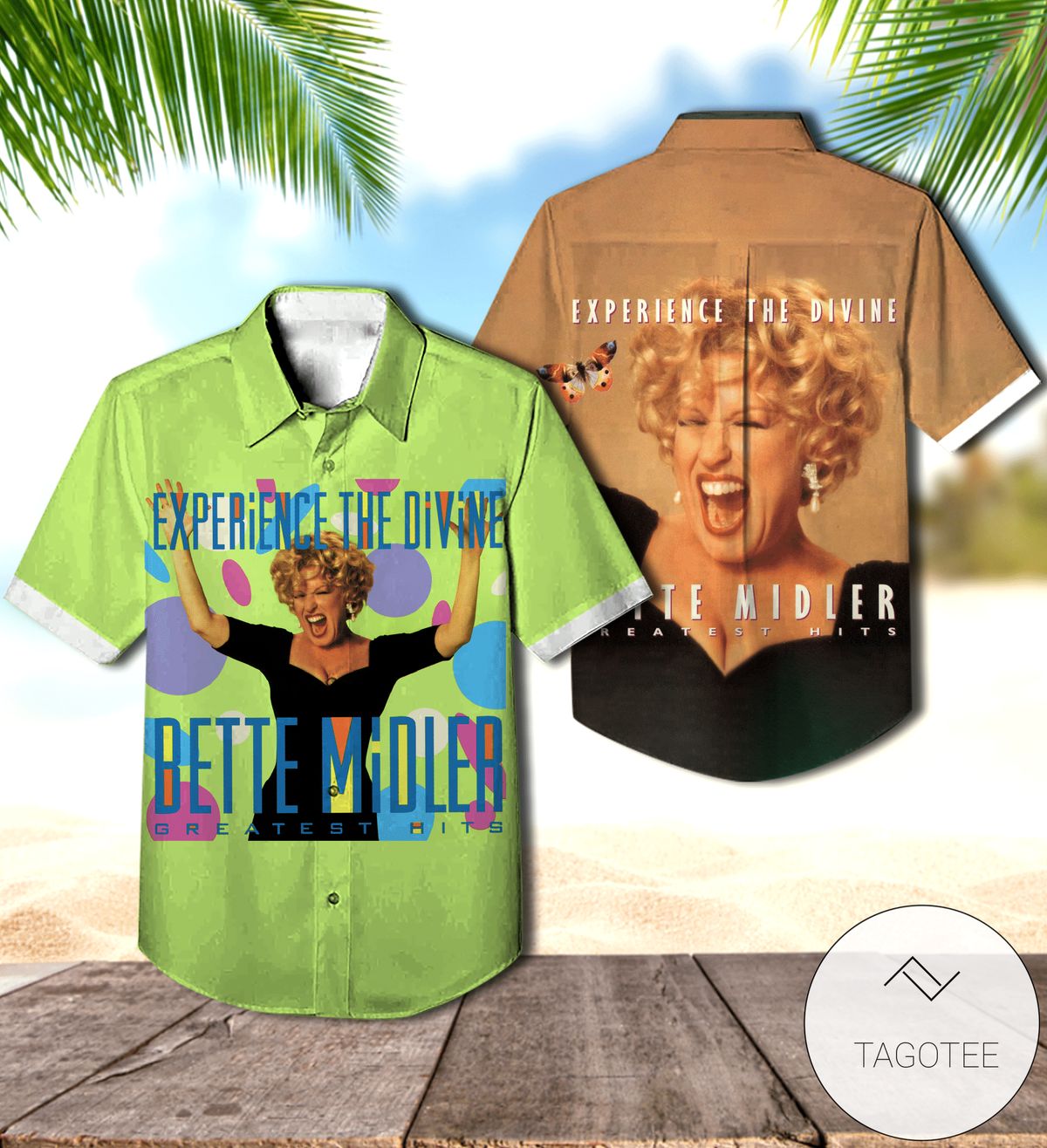 Bette Midler Jackpot The Best Bette Compilation Album Cover Hawaiian Shirt