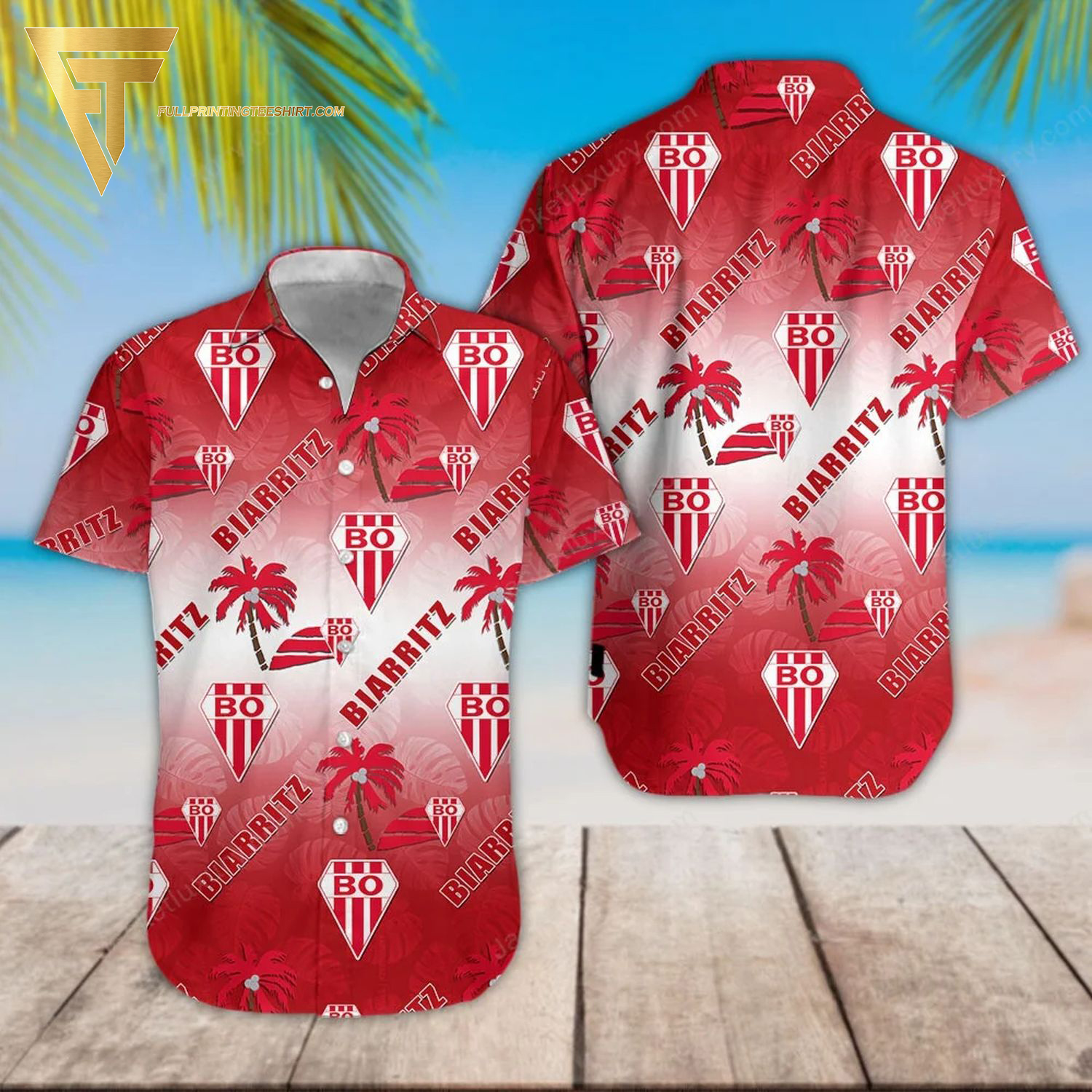 Biarritz Olympique Pays Basque Summer Hawaiian Shirt