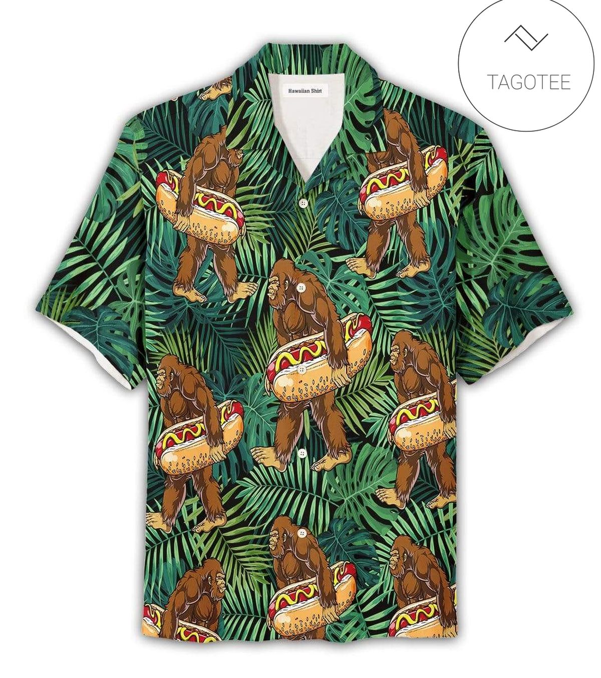 Bigfoot Aloha Shirt Bigfoot On Vacation Hawaiian Shirt