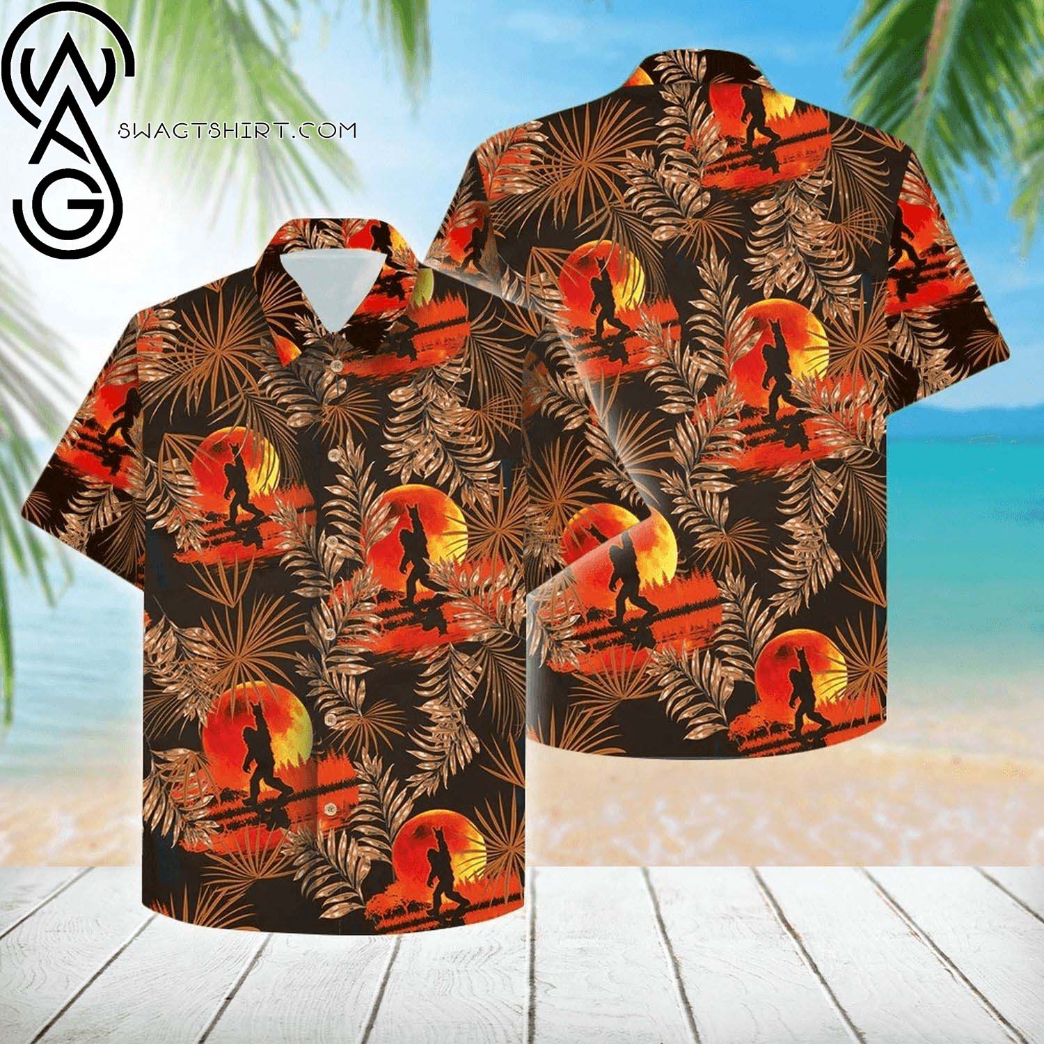 Bitburger Brewery Palm Tree All Over Print Summer Vacation Hawaiian Shirt