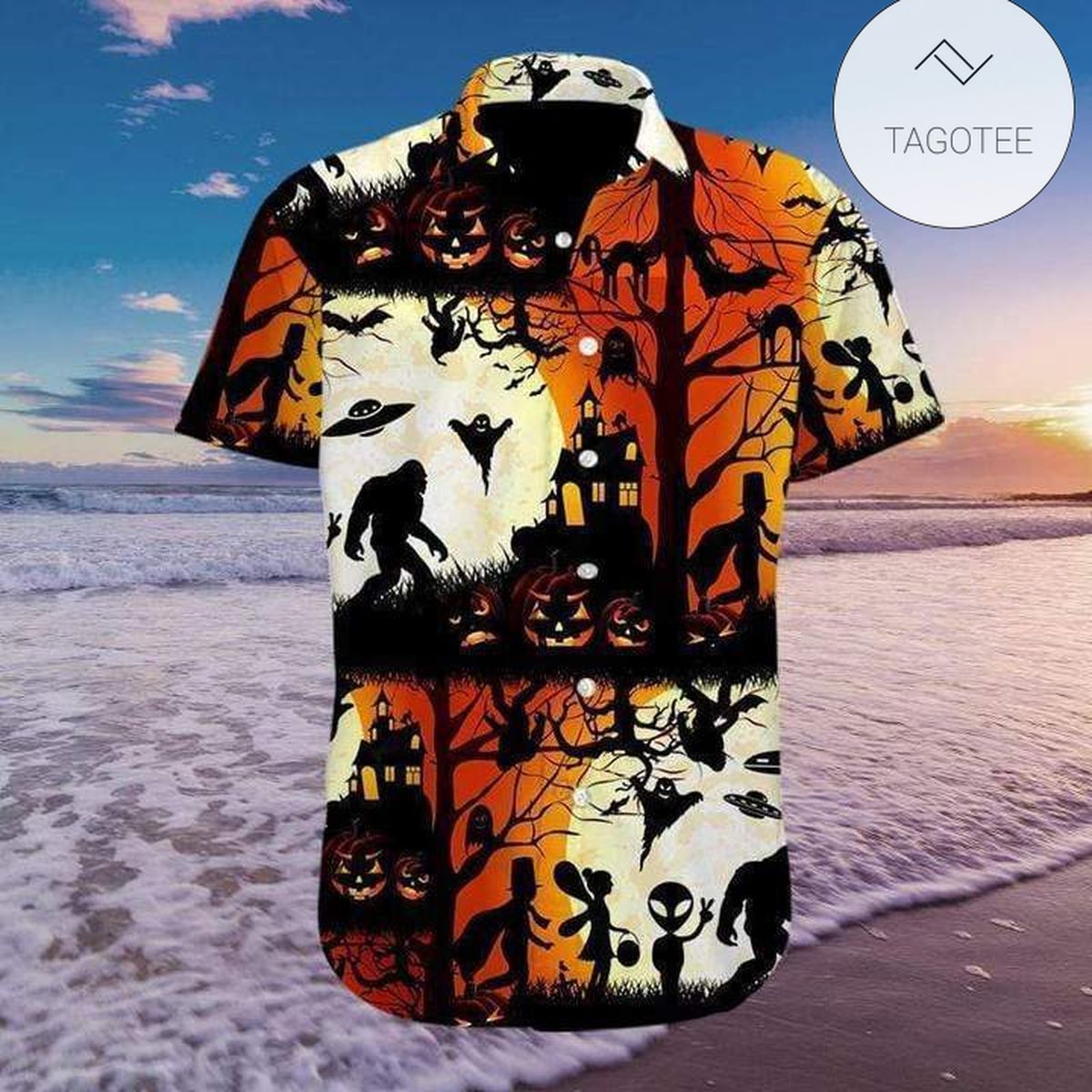 Bigfoot Hawaii Shirt Bigfoot Forest Ufo 3d Hawaiian Shirt