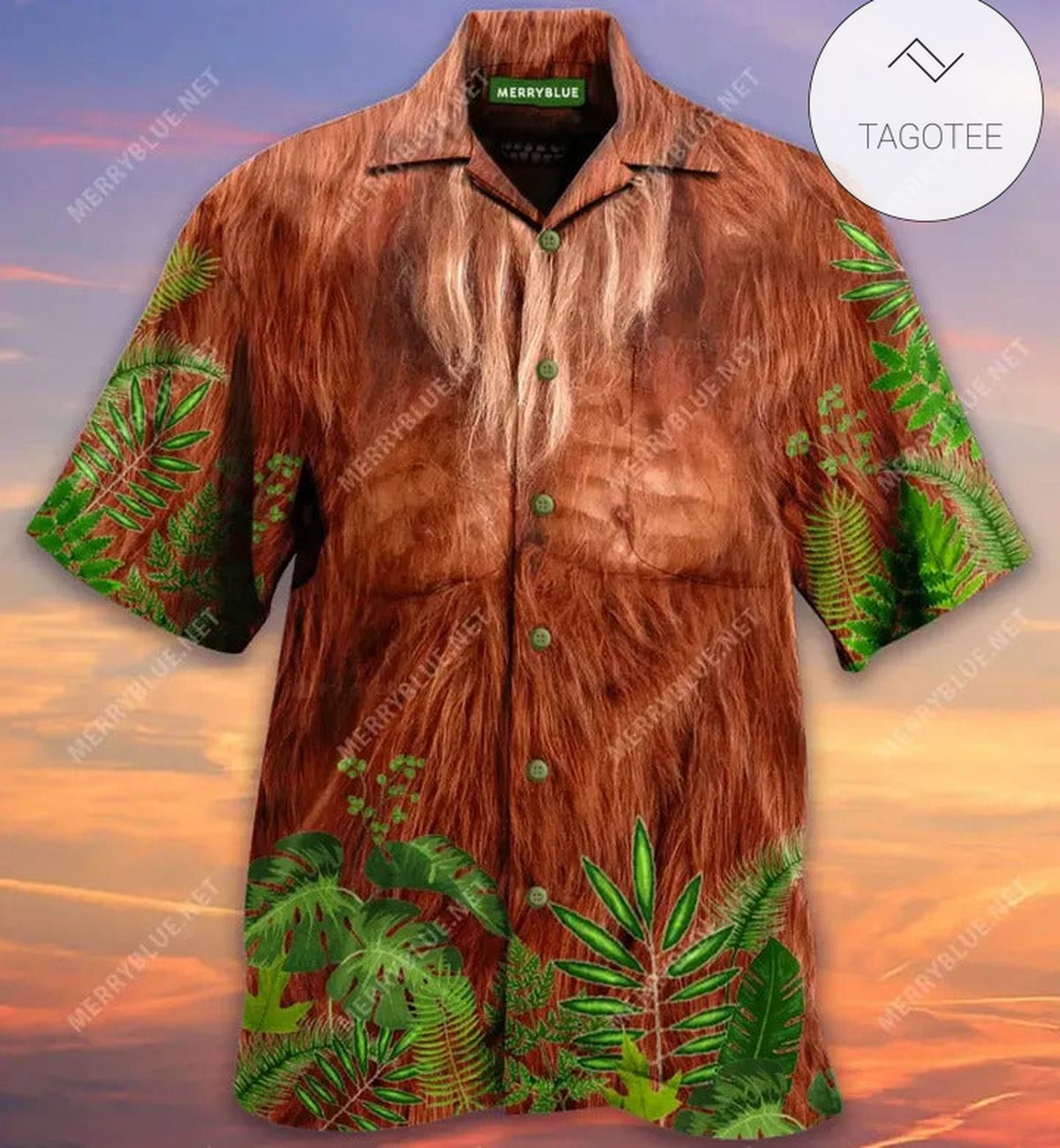 Bigfoot Hawaiian Shirt Bigfoot Button Up Shirt