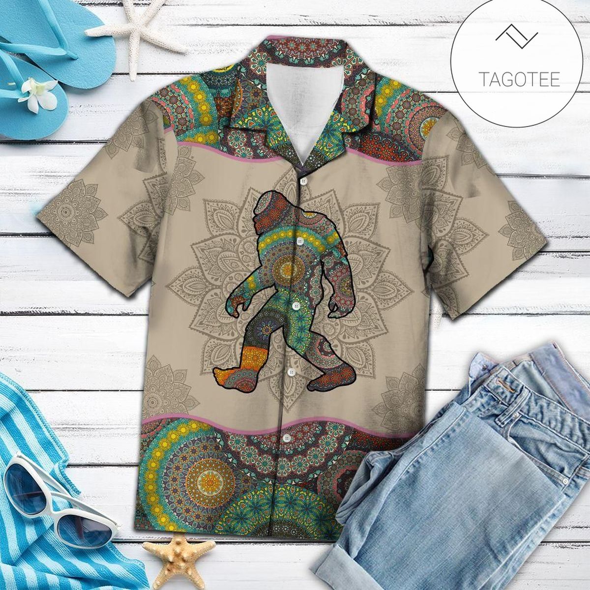 Bigfoot Hawaiian Shirt Bigfoot Lover Gifts