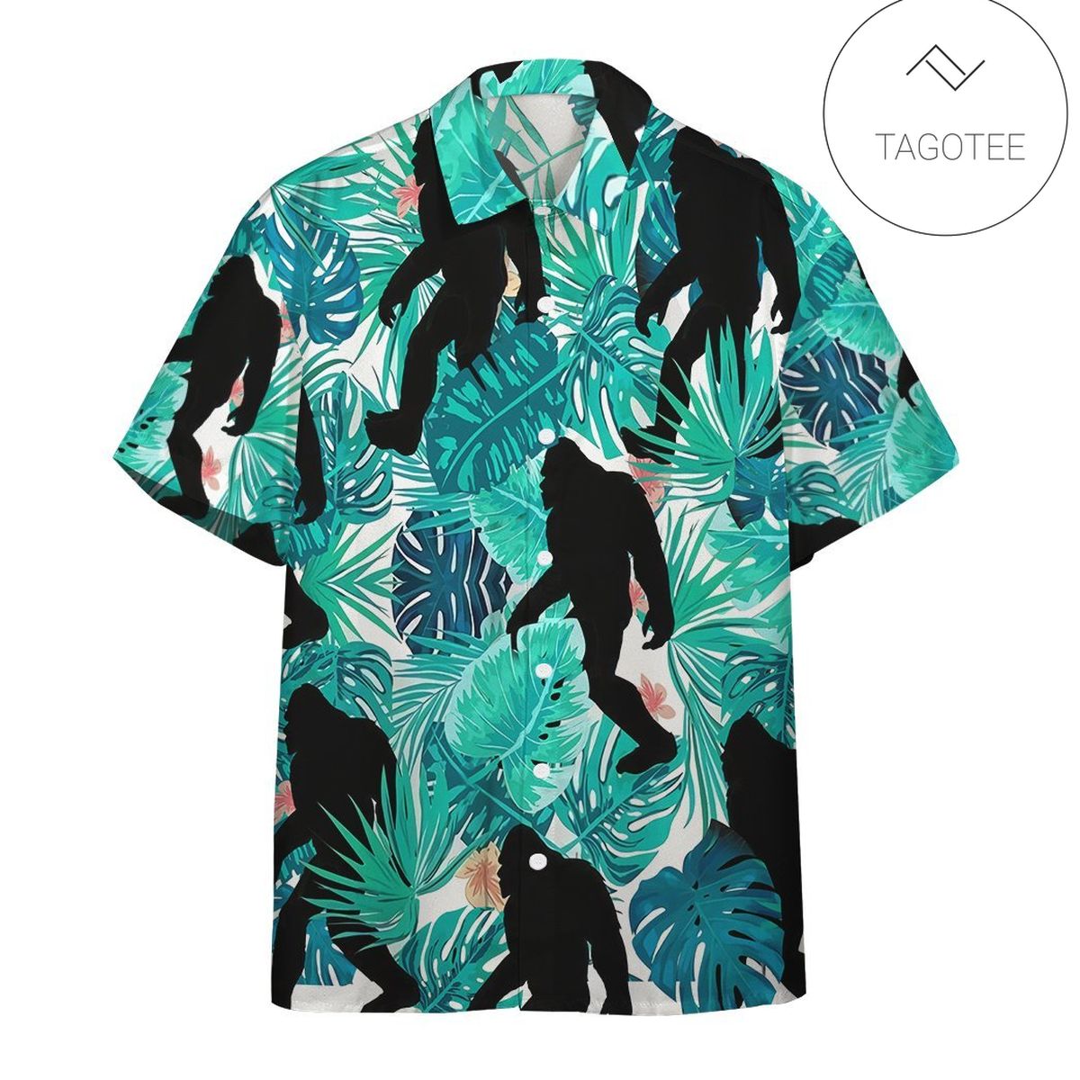 Bigfoot Hawaiian Shirt Hibiscus Tropical Forest Hawaii Shirt