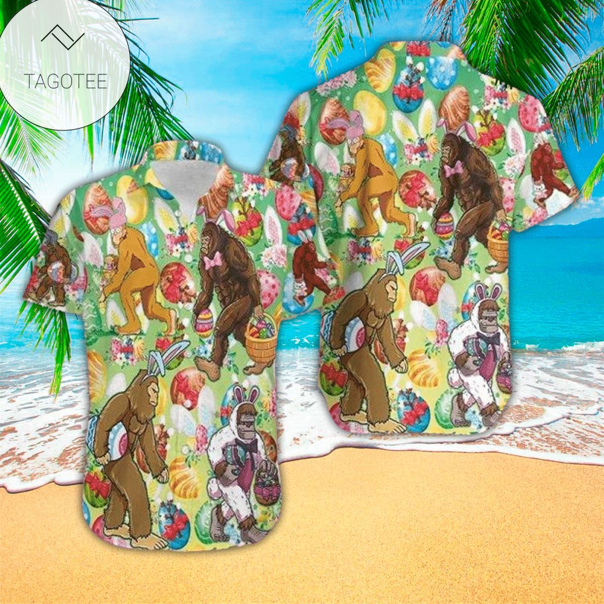 Bigfoot Jungle Exotic Hawaiian Aloha Shirts 51220l