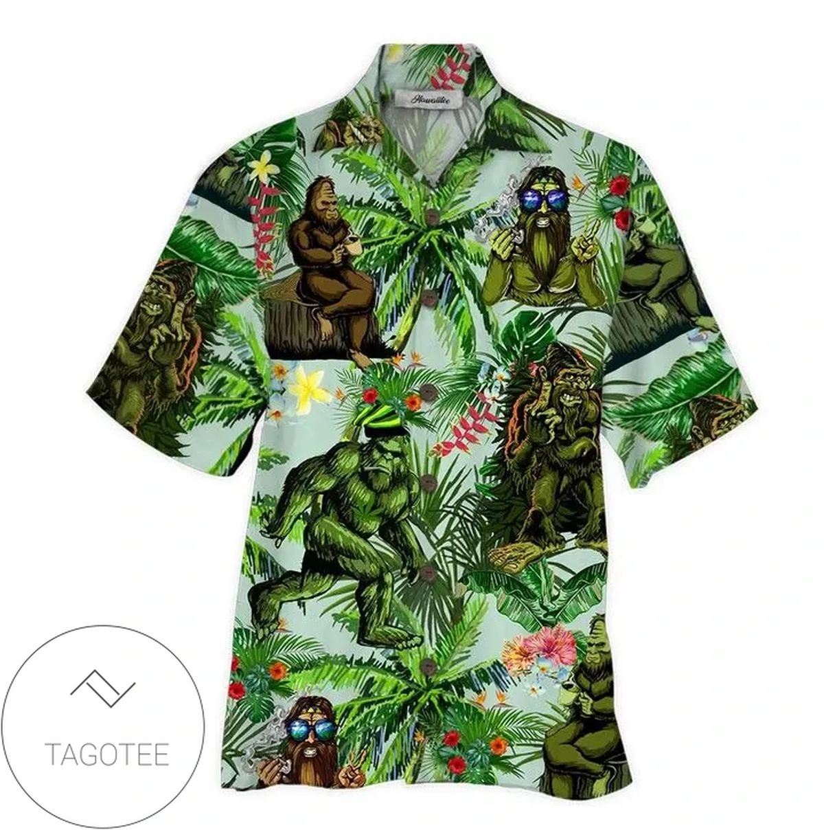 Bigfoot Hawaiian Shirt For Men Bigfoot Lover Gifts