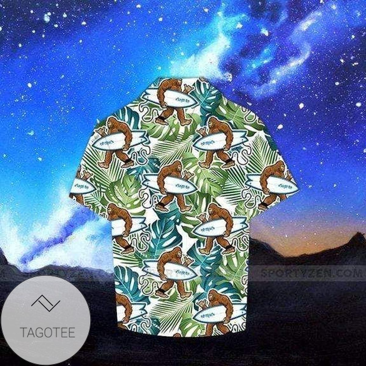 Bigfoot Sasquatch Having Fun In Summer Vacation Tropical 2022 Authentic Hawaiian Shirts