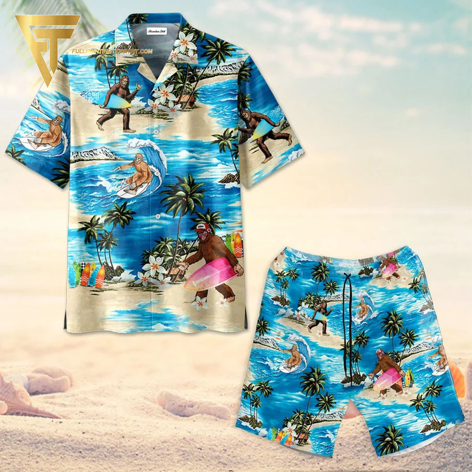 Dumbo elephant all over print hawaiian shirts and beach shorts