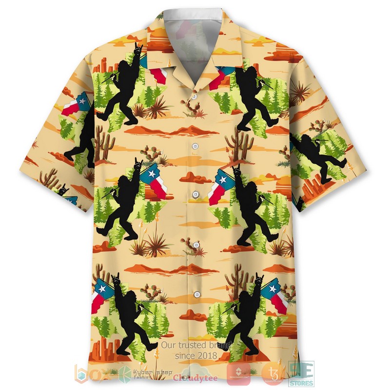 Bigfoot Pineapple Black Hawaian Summer Outfit