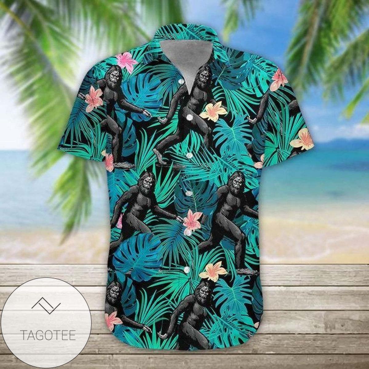 Bigfoot With Hibiscus 2022 Authentic Hawaiian Shirts 1508dh