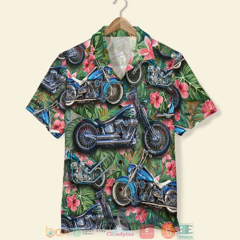 Bird Symbol Pattern Native Blue Hawaiian Shirt