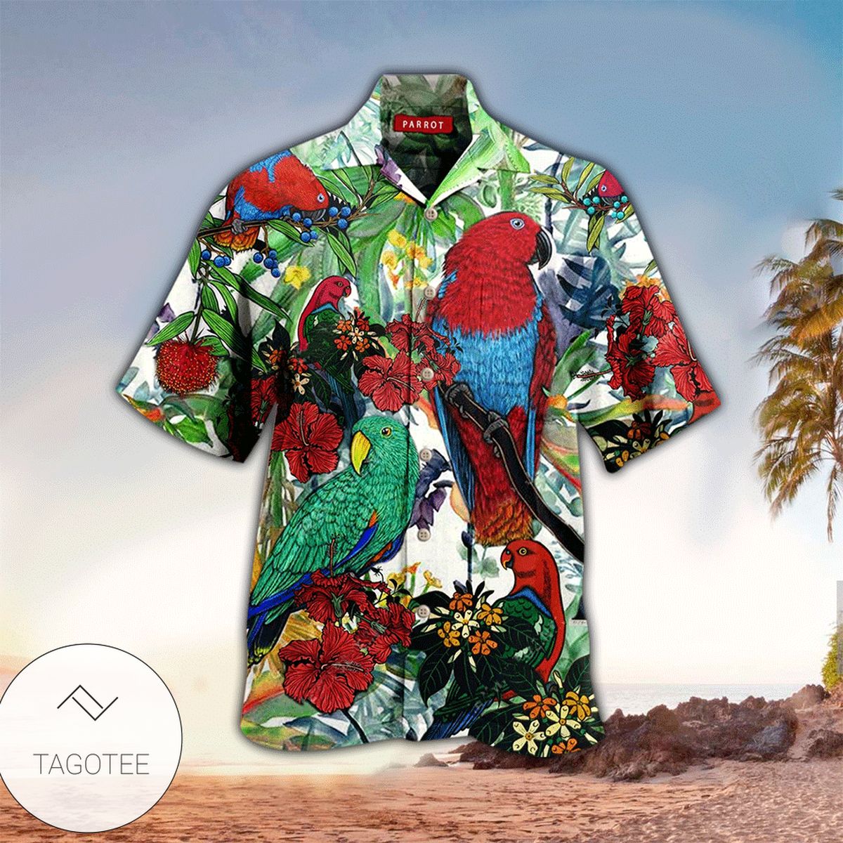 Bird Neon Love Animals Hawaiian Shirt