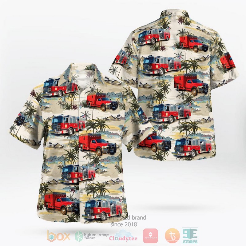 Bismarck North Dakota Bismarck Rural Fire Department Hawaiian Shirt