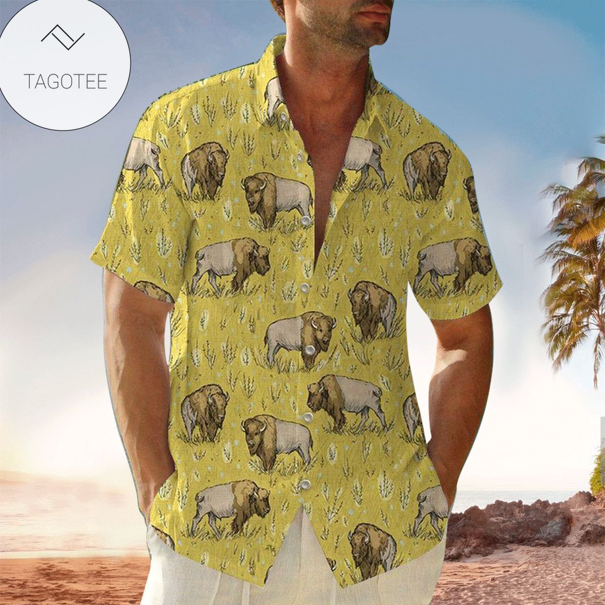 Bitburger Palm Hawaiian Shirt