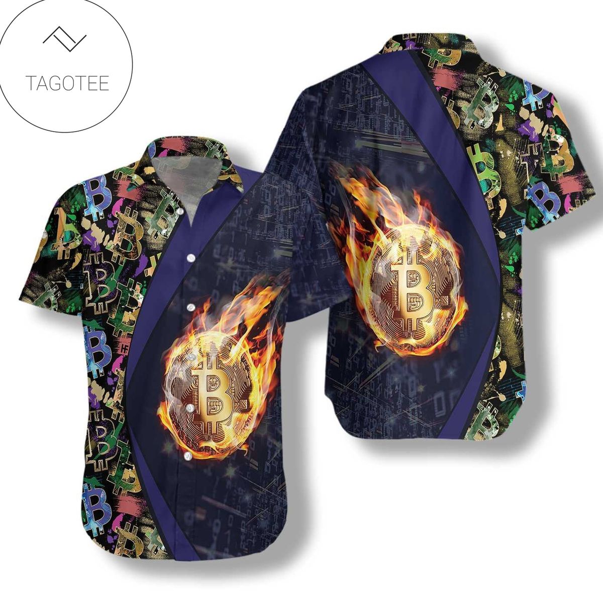 Bitcoin Crypto Mining Hawaiian Shirt