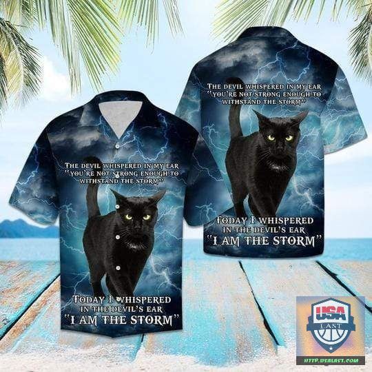 Black Cat Hawaiian Shirts, Beach Short