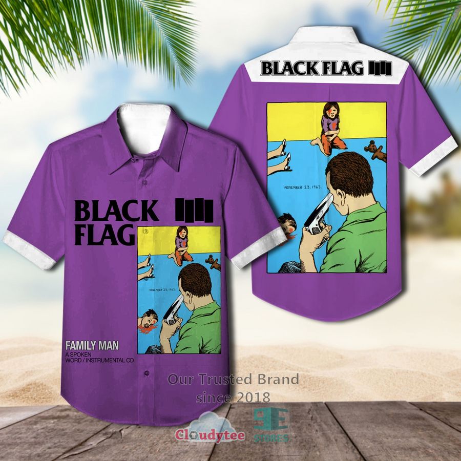 Black Flag in my head Hawaiian Casual Shirt