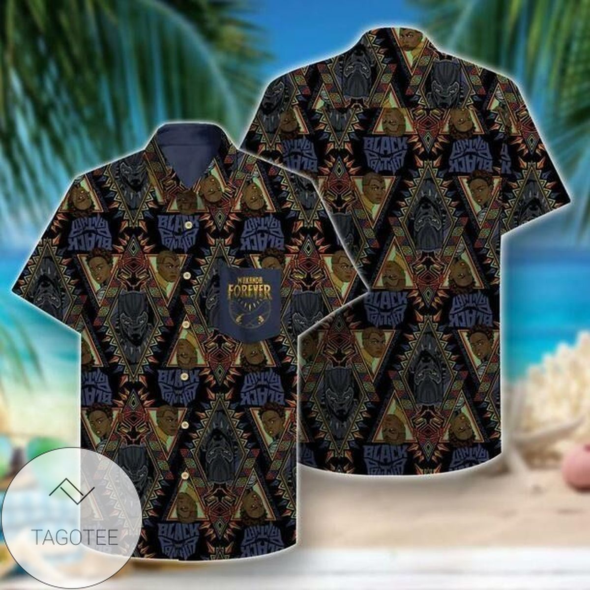 Black Map Tropical Sunset Print Hawaiian Men Women Beach Wear Short Sleeve Authentic Hawaiian Shirt 2022