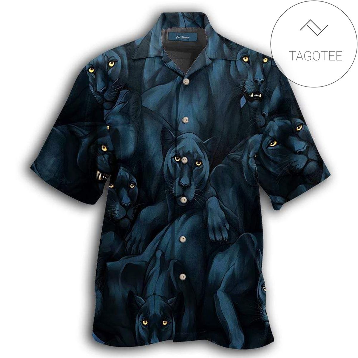 Black Panther For Men And Women Graphic Print Short Sleeve Hawaiian Casual Shirt