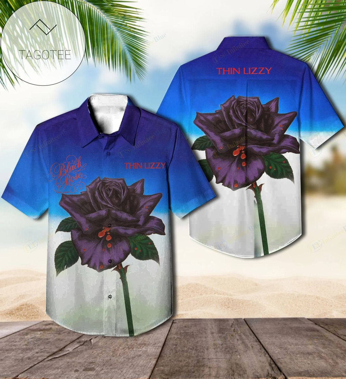 Black Rose A Rock Legend Album By Thin Lizzy Hawaiian Shirt