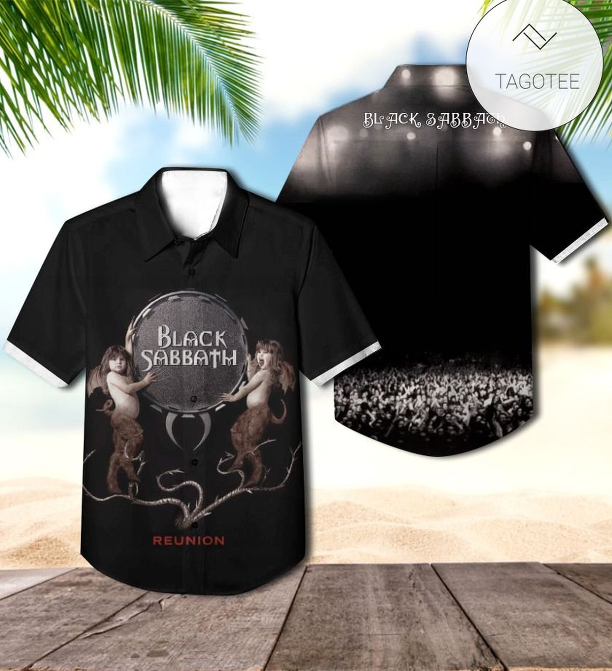 Black Sabbath Skull Aloha Tropical Hawaiian Shirts 3d 910v