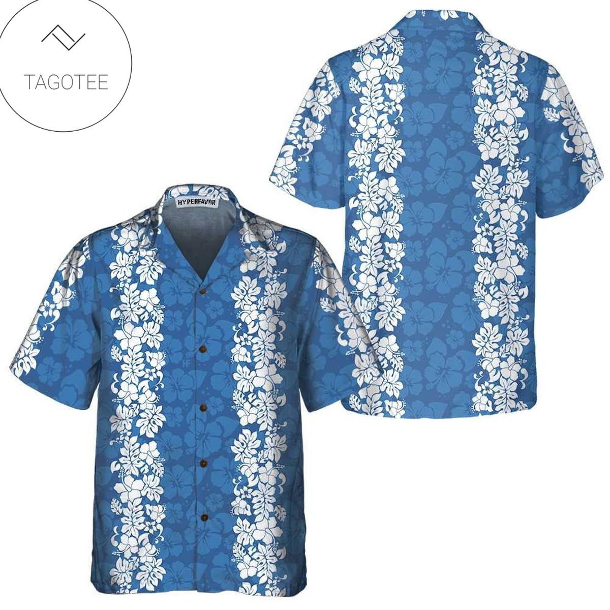 Blue Marble And Gold Archery Hawaiian Shirt