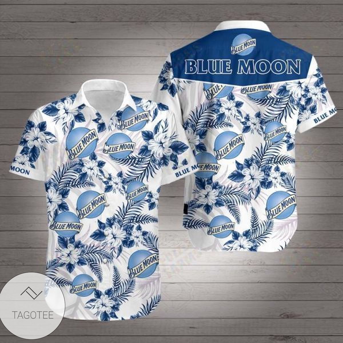 Blue Merry Christmas Light Deer And Christmas Tree Hawaiian Shirts