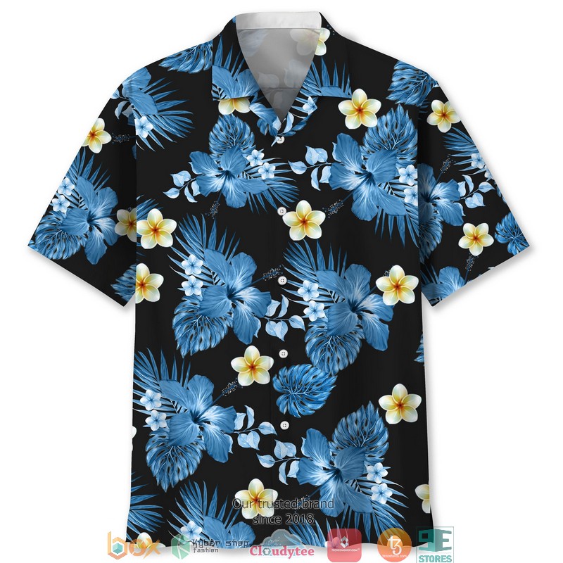 Blue Pattern Native Hawaiian Shirt