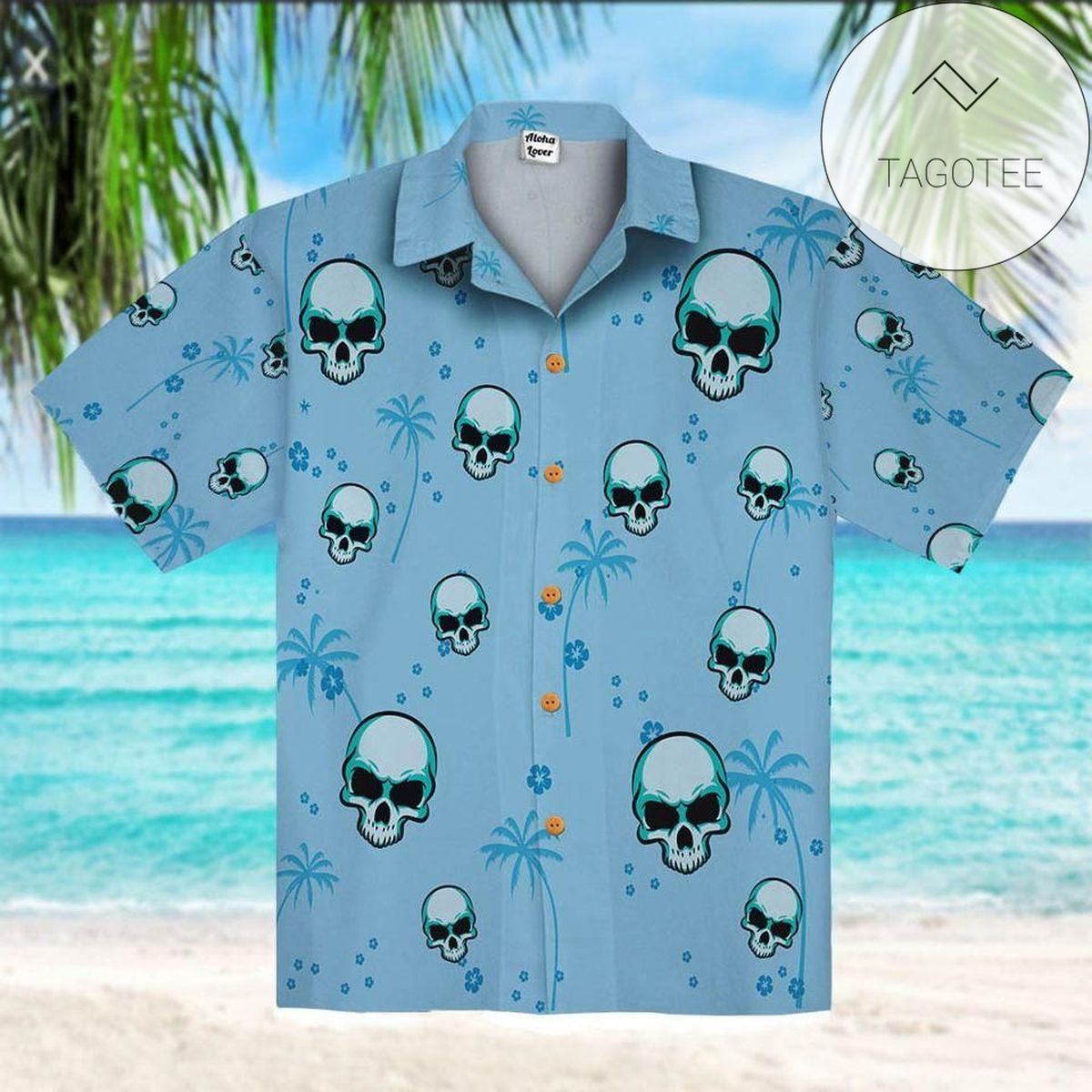 Blue Sea Turtle Pattern Hawaiian Aloha Shirts 149v